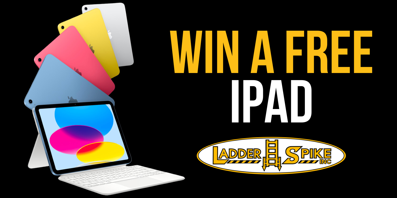 Ipad Giveaway for purchase of Portable Ladder Footing System