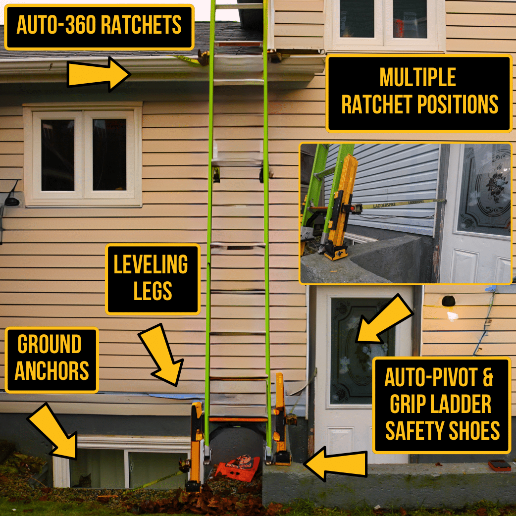 Ladder with the ladder evolution-pro on some siding
