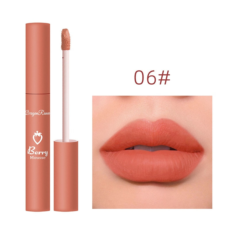 12 Colors Lip Gloss Matte Waterproof Lip Tint Velvety Lipgloss by Sajios