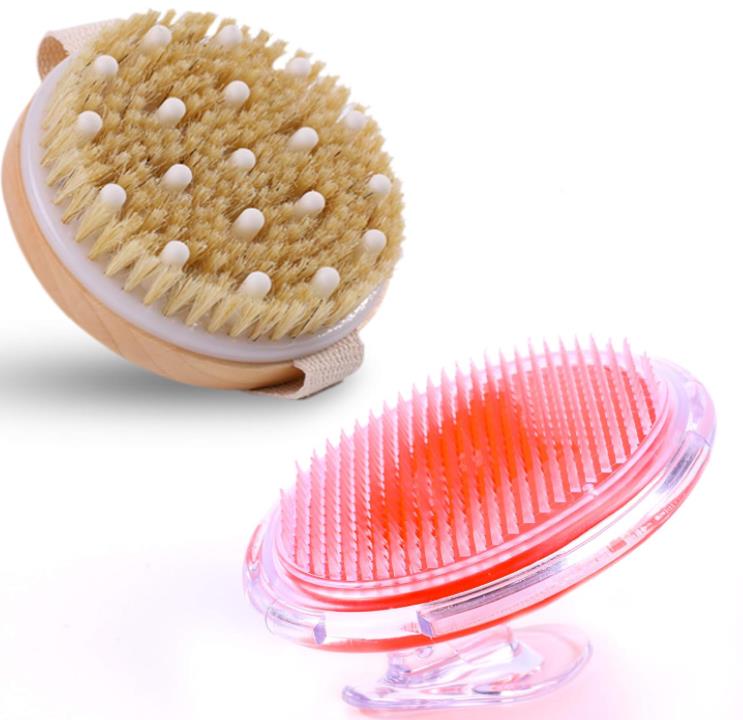 Exfoliating Body Cellulite Massager Brush (1pcs)+Ingrown hair brush(1pcs)