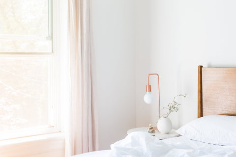 Bedroom Bathed in Light with Side Table LED Lamp