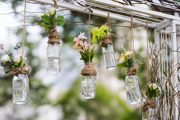 Gardening with glass jars