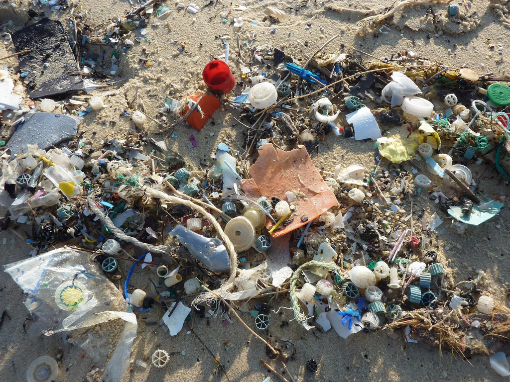 Microplastic on a beach