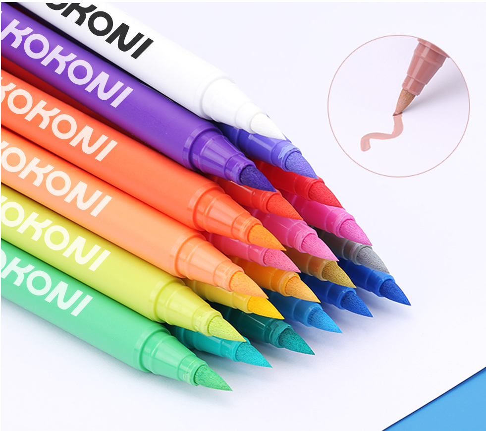 flexible soft tip, smooth and glossy, freely adjustable thickness, smooth ink flow.