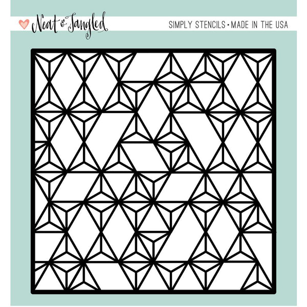 Neat & Tangled Modern Triangles Stencil