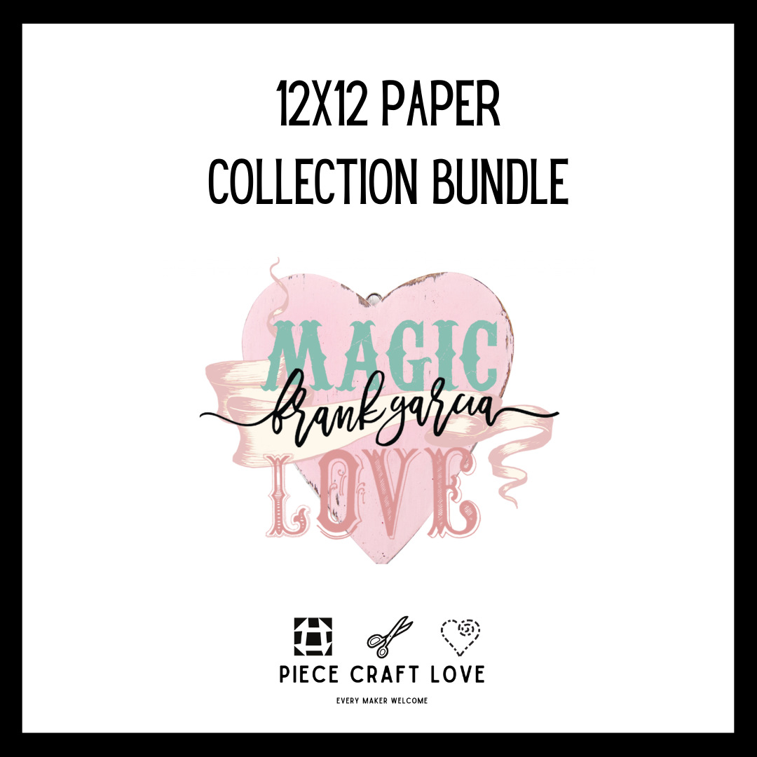 Prima Marketing - COLLECTION BUNDLE - 12x12 Double Sided Cardstock with Foil Details - Frank Garcia - Magic Love