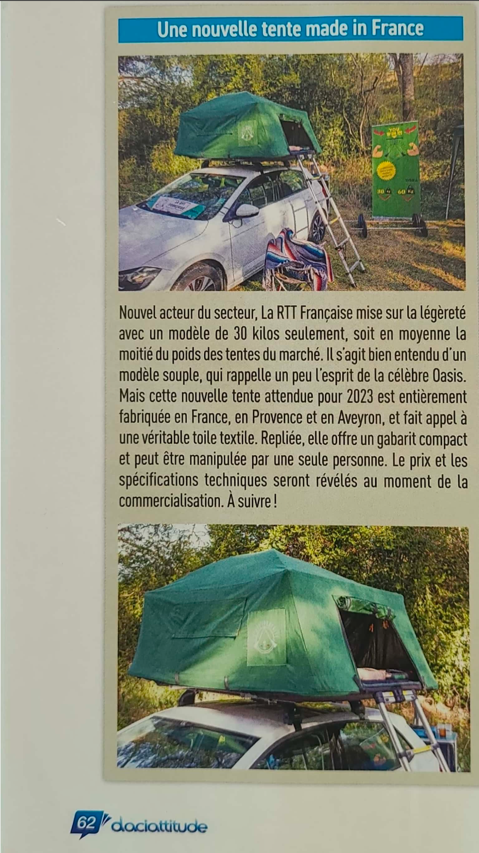 Article La RTT Française Daciattitude