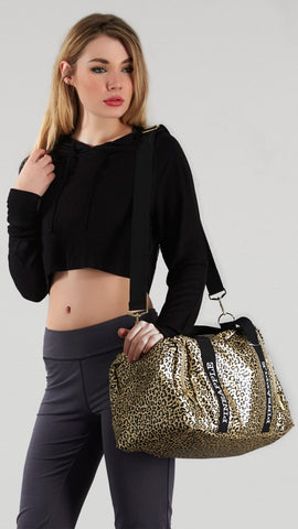 leopard print dance bag