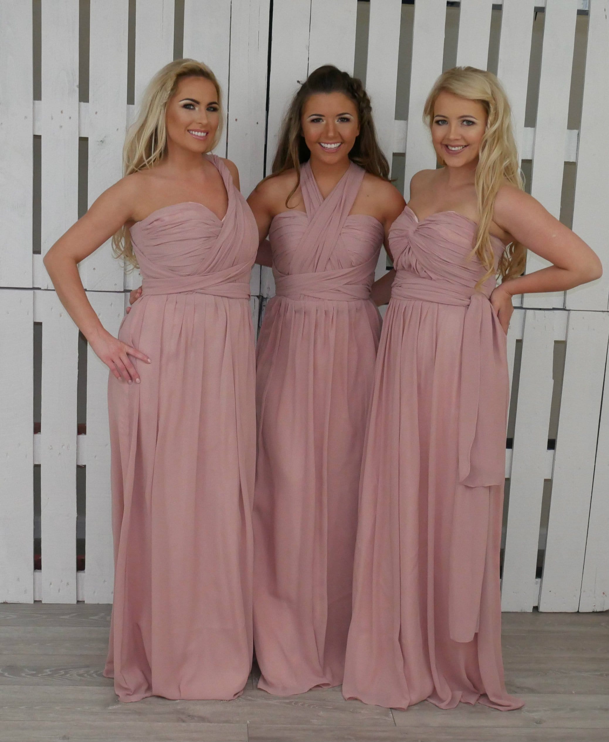 blush pink multiway bridesmaid dress