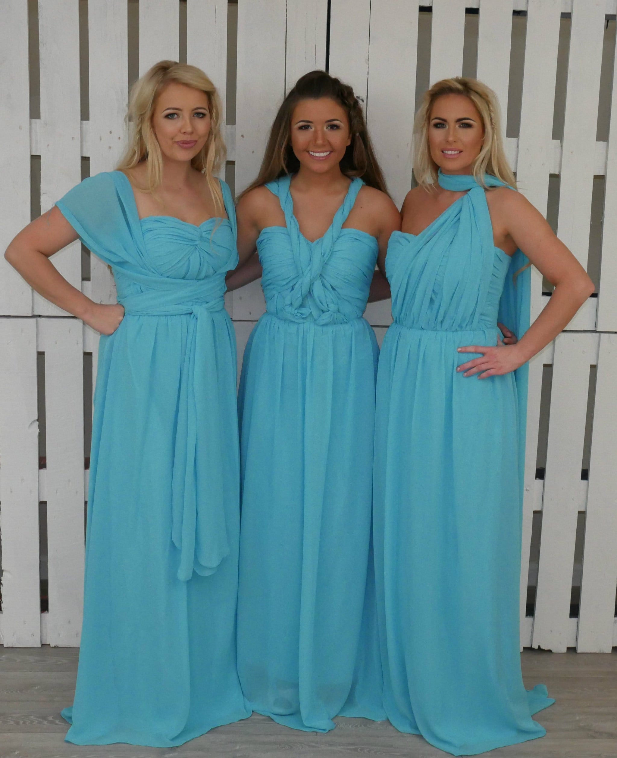 Classic Evening Length Multiway Dress - Baby Blue