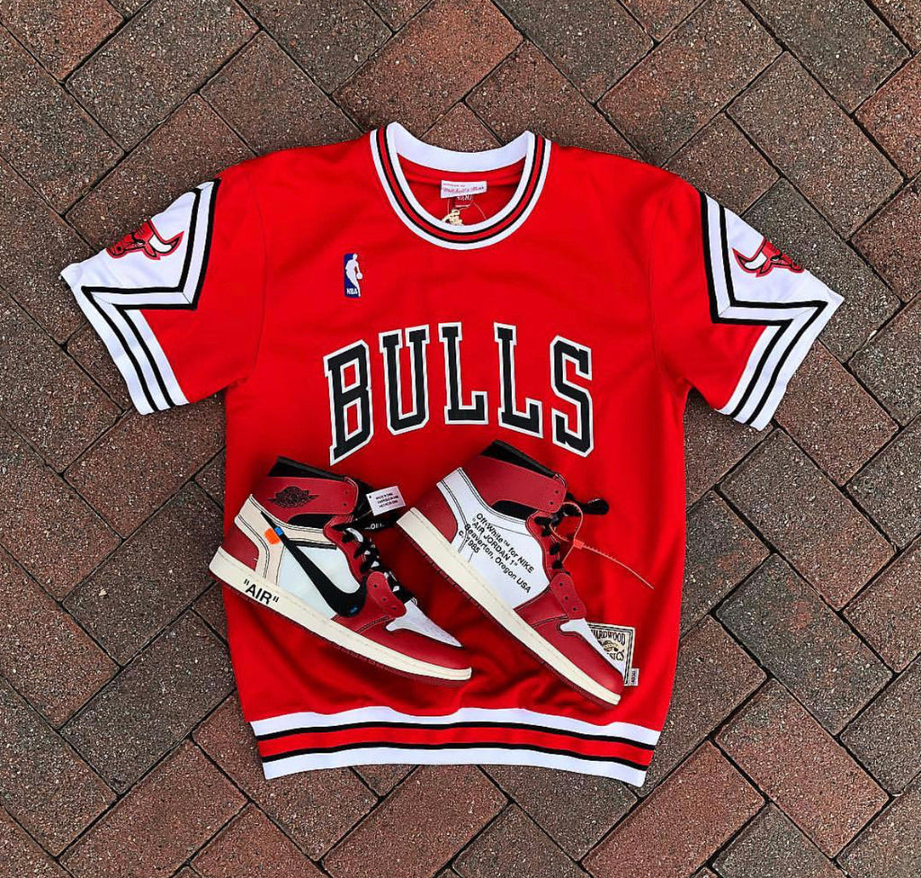 off white bulls jersey