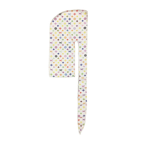 White LV Rainbow Inspired Durag – Crownzoutlet