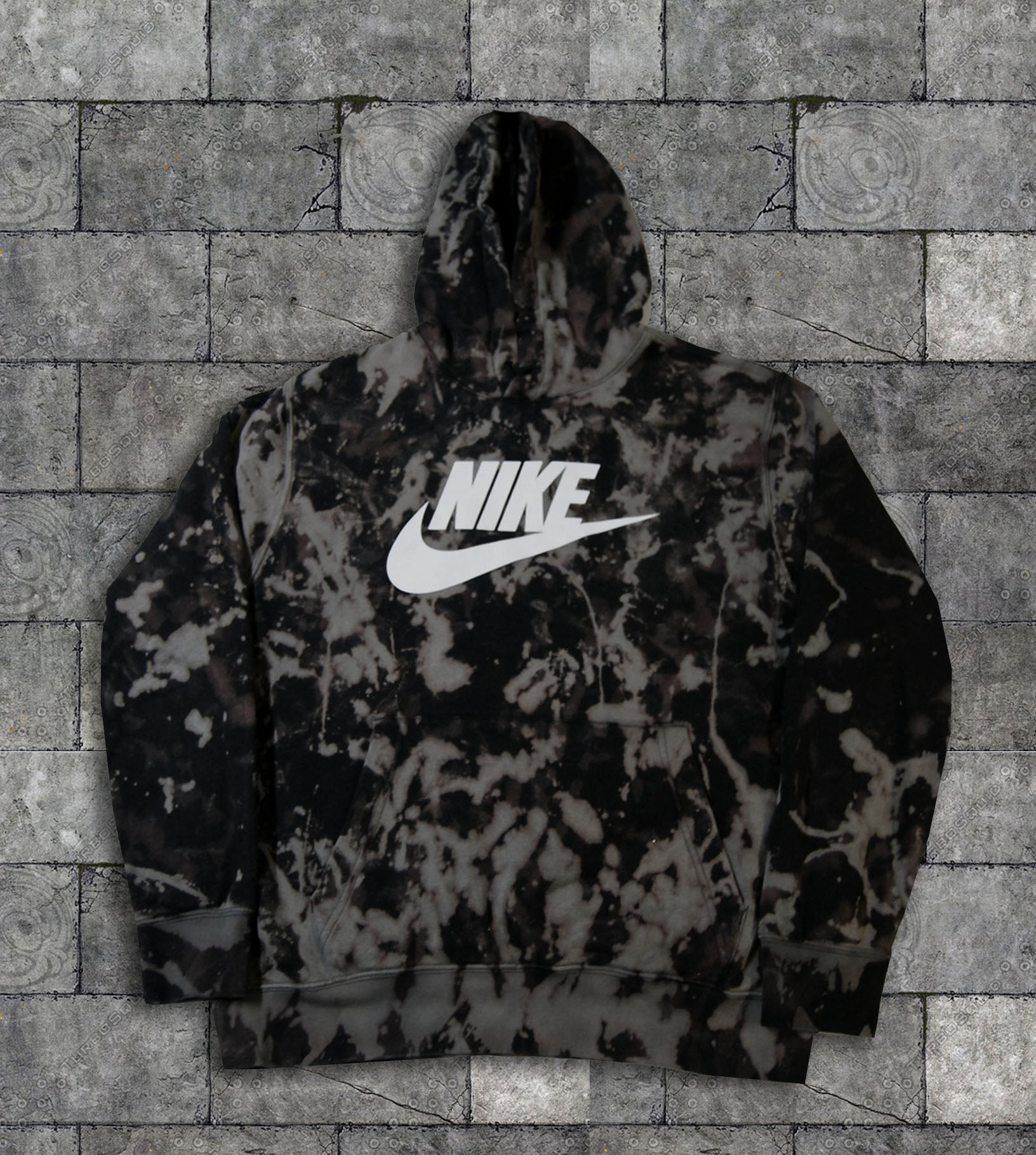 black and white tie dye hoodie