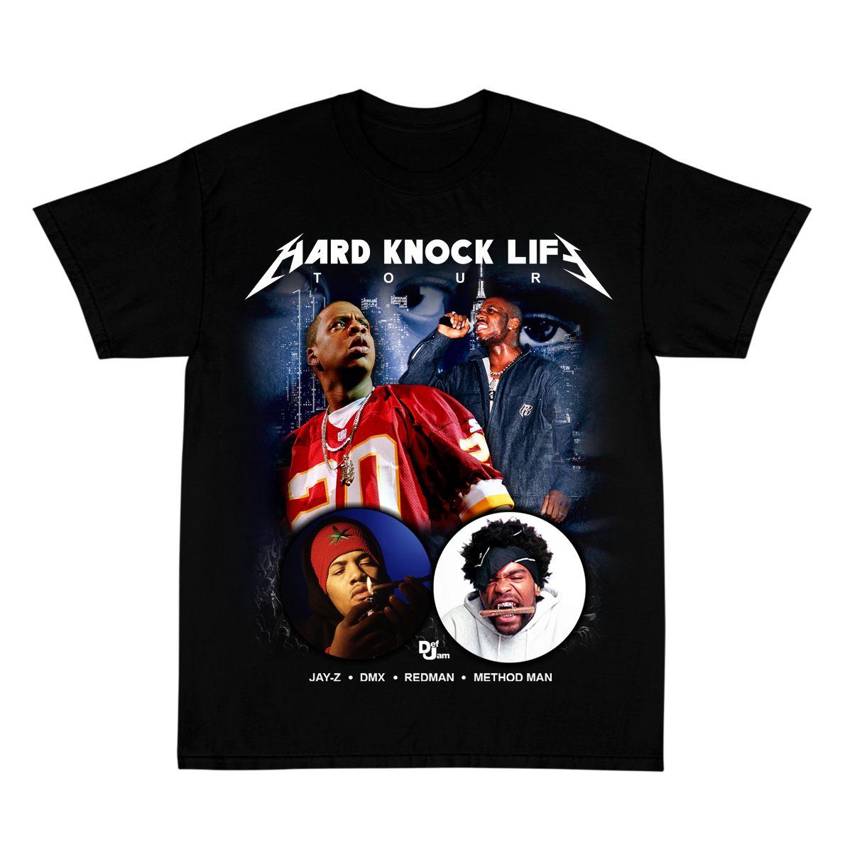 Hard Knock Life Tour Tee Shirt In Black