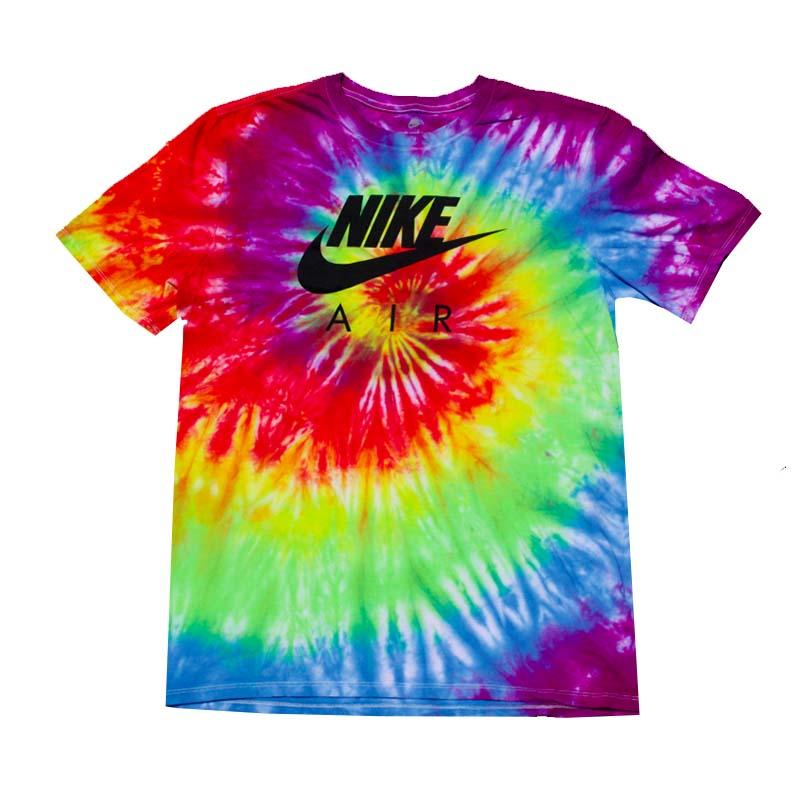 Nike x Jeffersons Custom Rainbow Swirl Tie Dyed T-Shirts