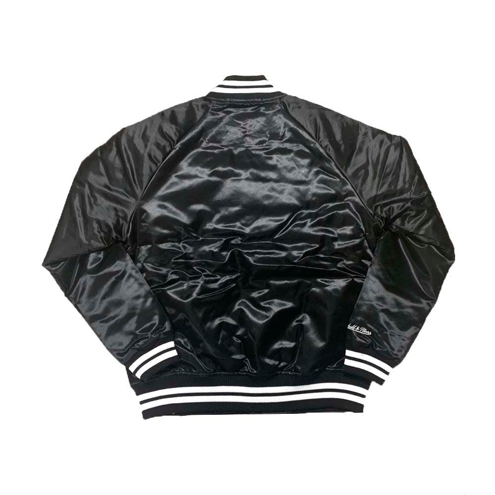 chicago bulls black satin jacket