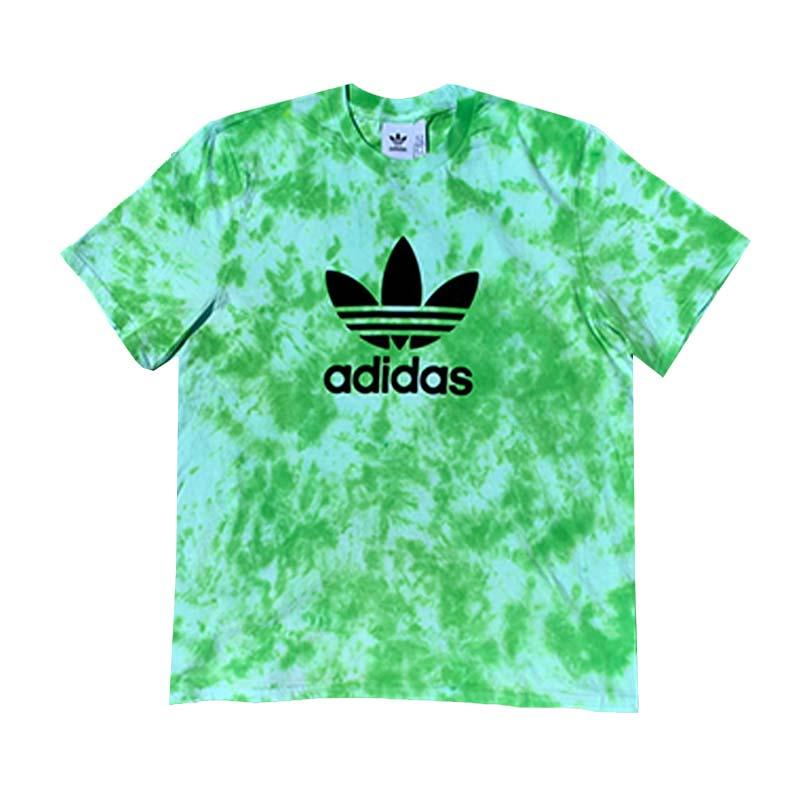 Adidas X Jeffersons Custom Tonal Tie Dyed T Shirt Slime Green