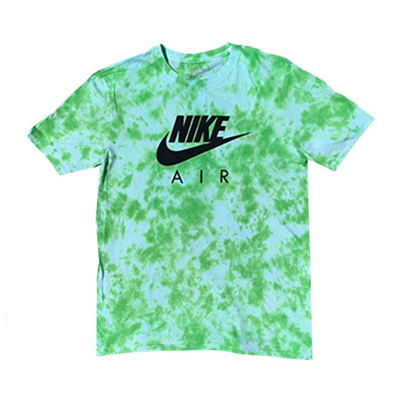 blue and green nike shirt