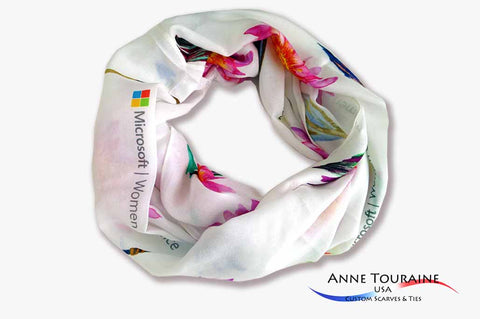 custom scarves and ties by ANNE TOURAINE Custom Scarves and Ties: a unique creation for MICROSOFT