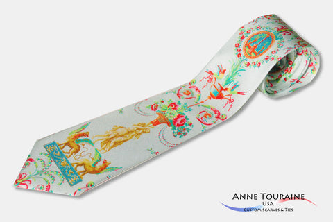 Custom made printed ties with intricate design
