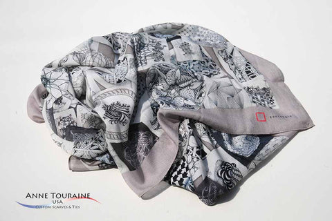 Customized scarves: Zentangle scarf