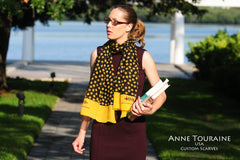 Santa Ana college scarf: a custom scarf made by ANNE TOURAINE USA Custom Scarf and Tie Division