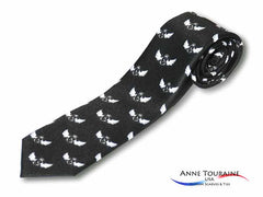 Black custom neckties by ANNE TOURAINE USA Custom Scarves and Ties