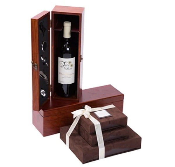 Wine & Chocolate Essentials Gift Set with Wine Accessories