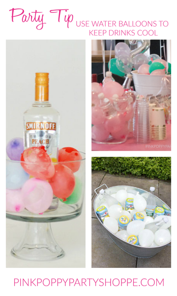 {Party Tip}  Frozen Water Balloons Keep Drinks Cool