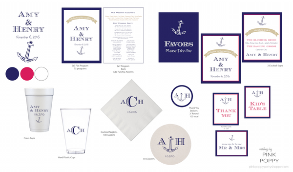 Custom Designed Day of Wedding Product Packages