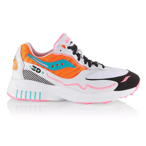 Saucony - 3D Grid Hurricane | White - Orange - Silverstar