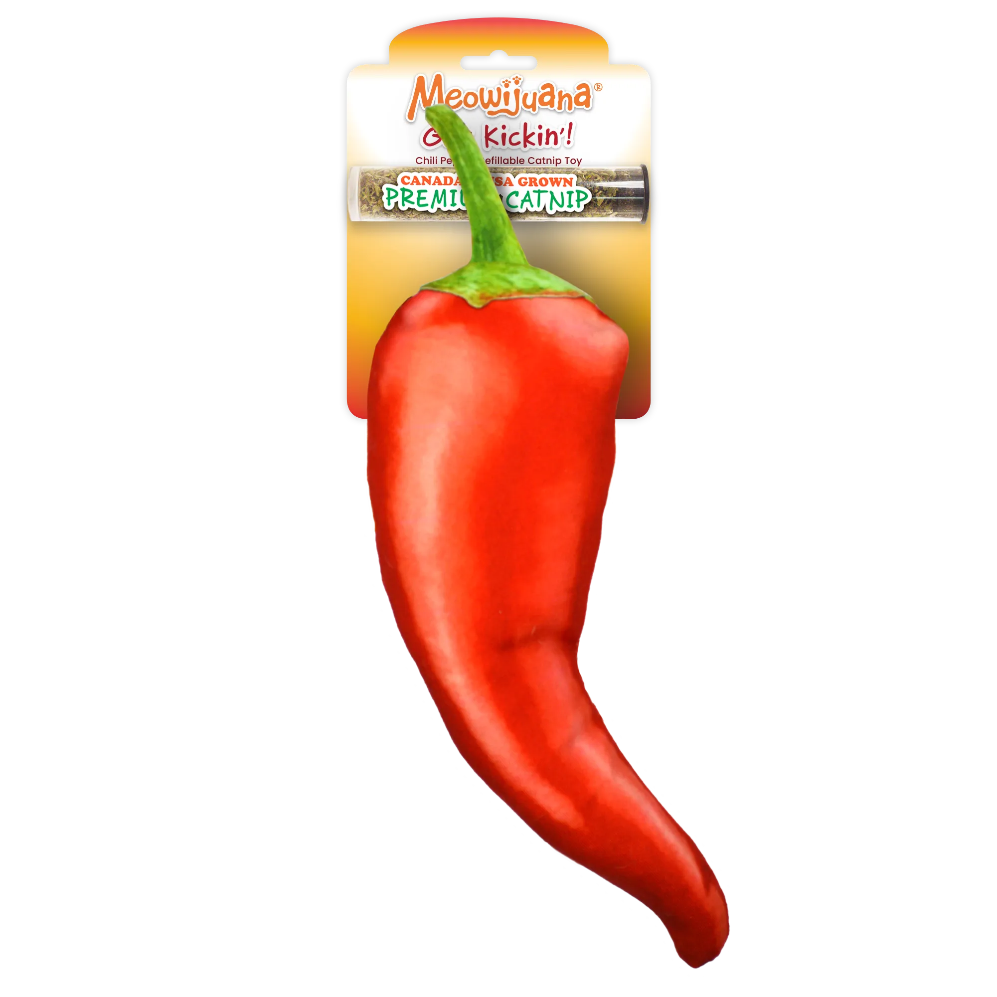 Get Kickin' Chili Pepper Refillable Kicker Cat Toy