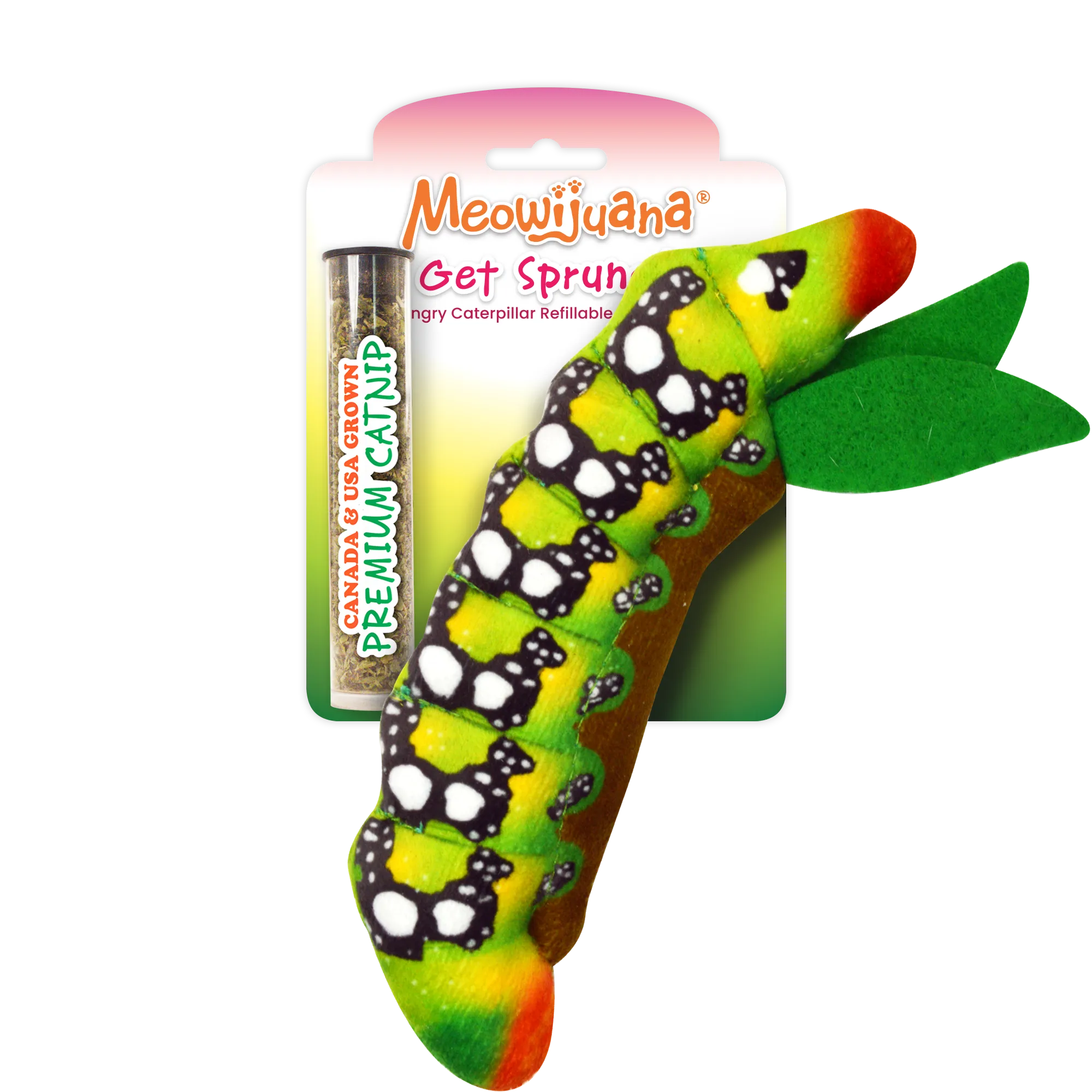 Get Sprung Caterpillar Refillable Cat Toy