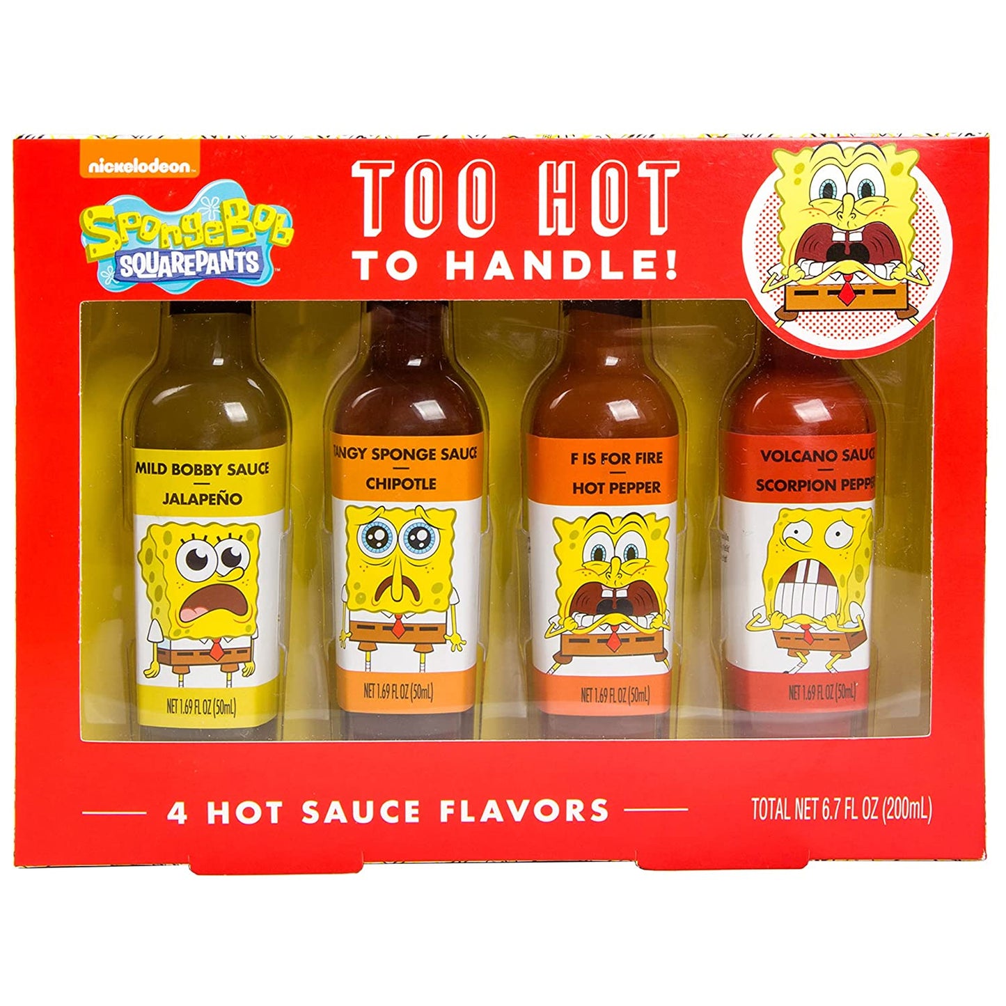 Spongebob Hot Sauce 4 Pack Ten Acre Ts 7013