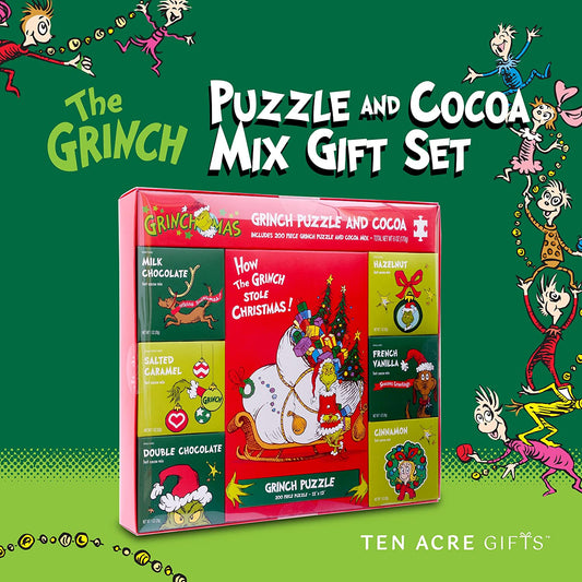 Ten Acre Gifts Dr Seuss The Grinch - Juego de regalo de mezcla para  panqueques y sartén, mezcla instantánea fácil para hornear con sartén  redonda y