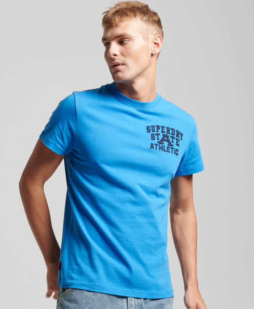 Embroidered Superstate Athletic Logo T-Shirt | Neptune Blue – Superdry