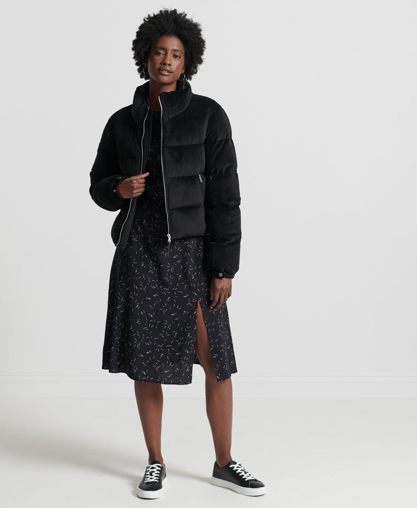 Cropped Cocoon Puffer Jacket