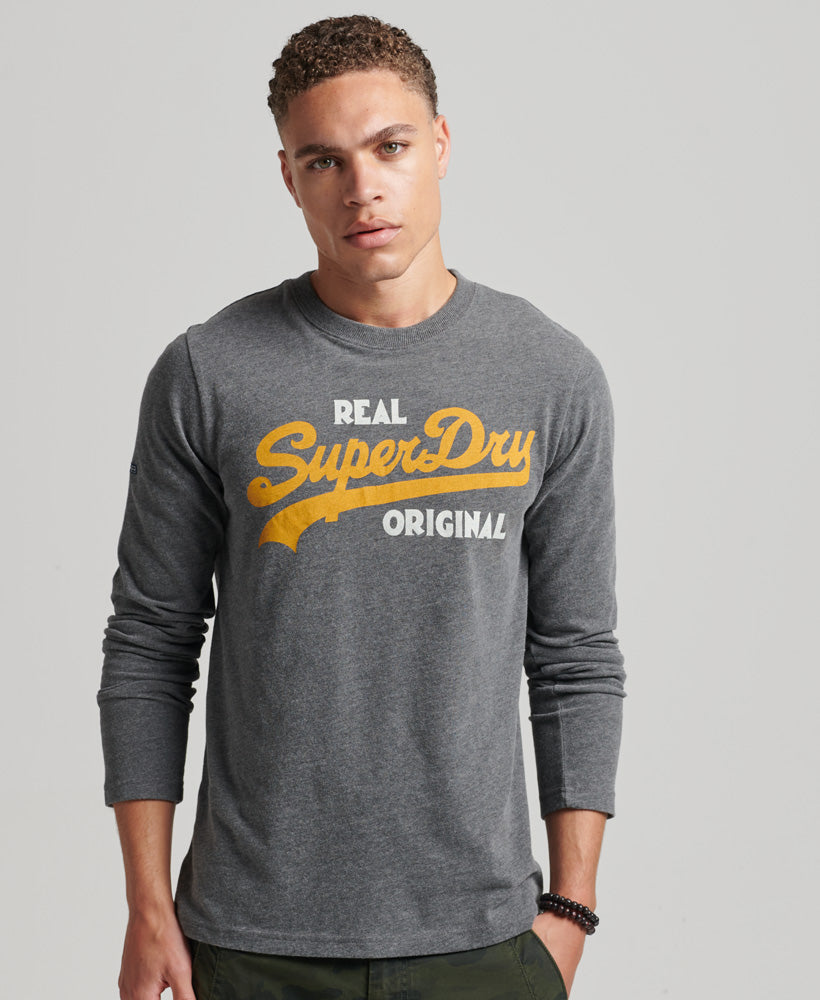 T-Shirt | Superdry Olive – Logo Real Original Vintage Dark Slub Overdyed