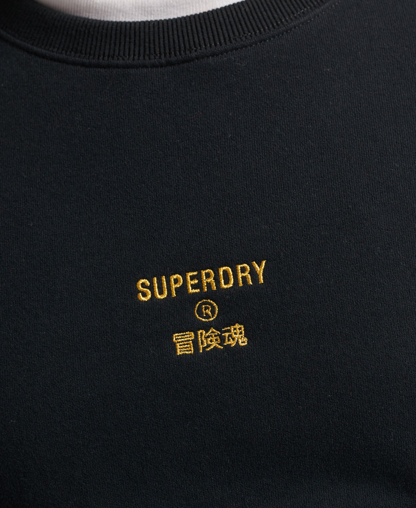 Vintage Downtown Script Crew Sweatshirt | Bison Black – Superdry