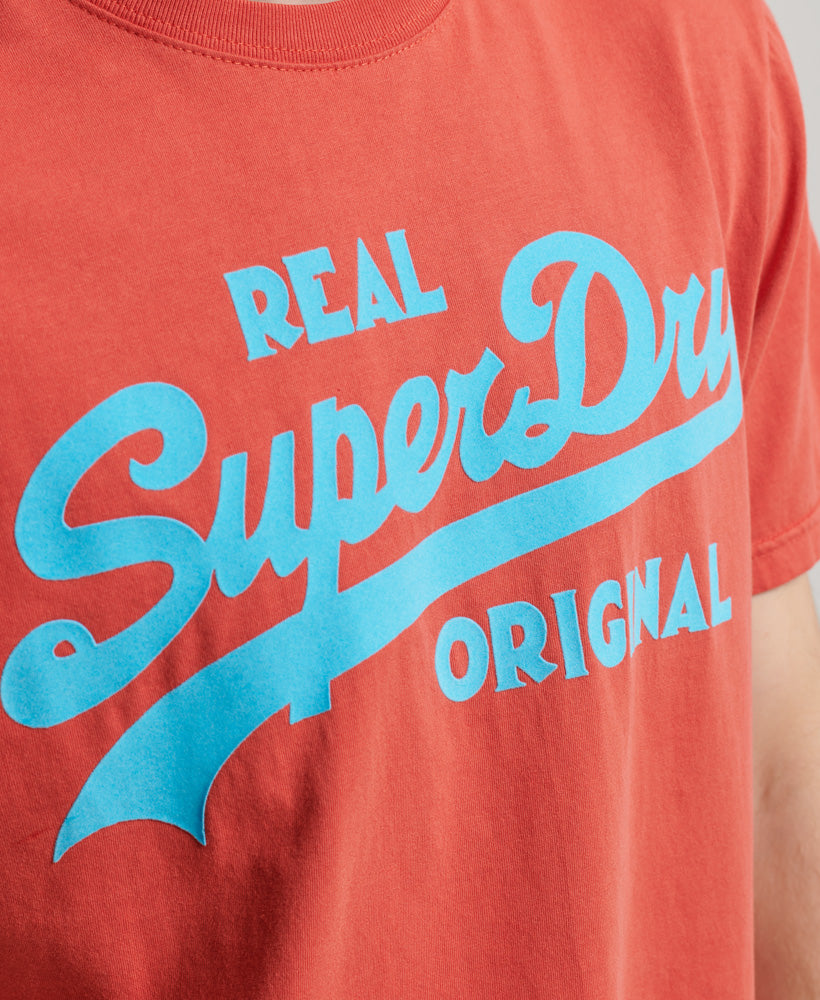 Vintage Logo Real Original Overdyed T-Shirt | Dark Olive Slub – Superdry