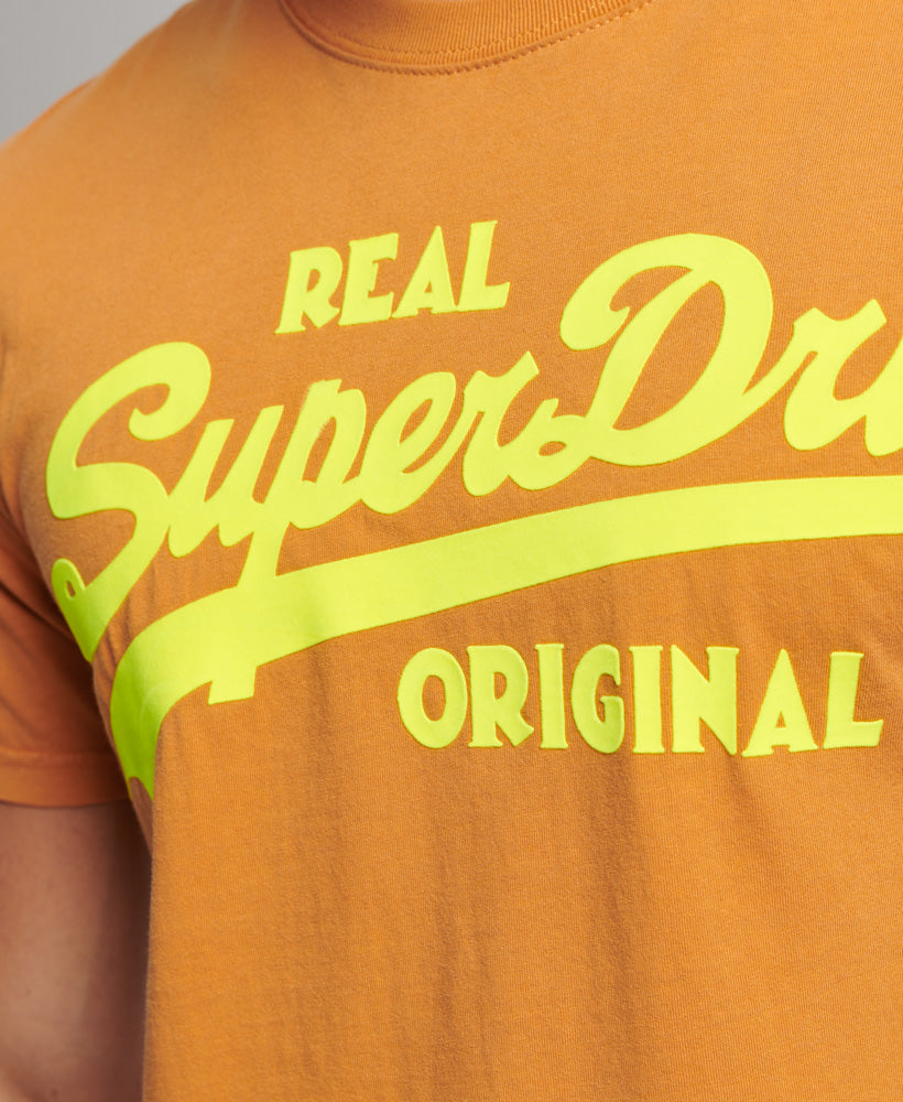 Vintage Logo Real – Original Dark | Overdyed Superdry Slub Olive T-Shirt