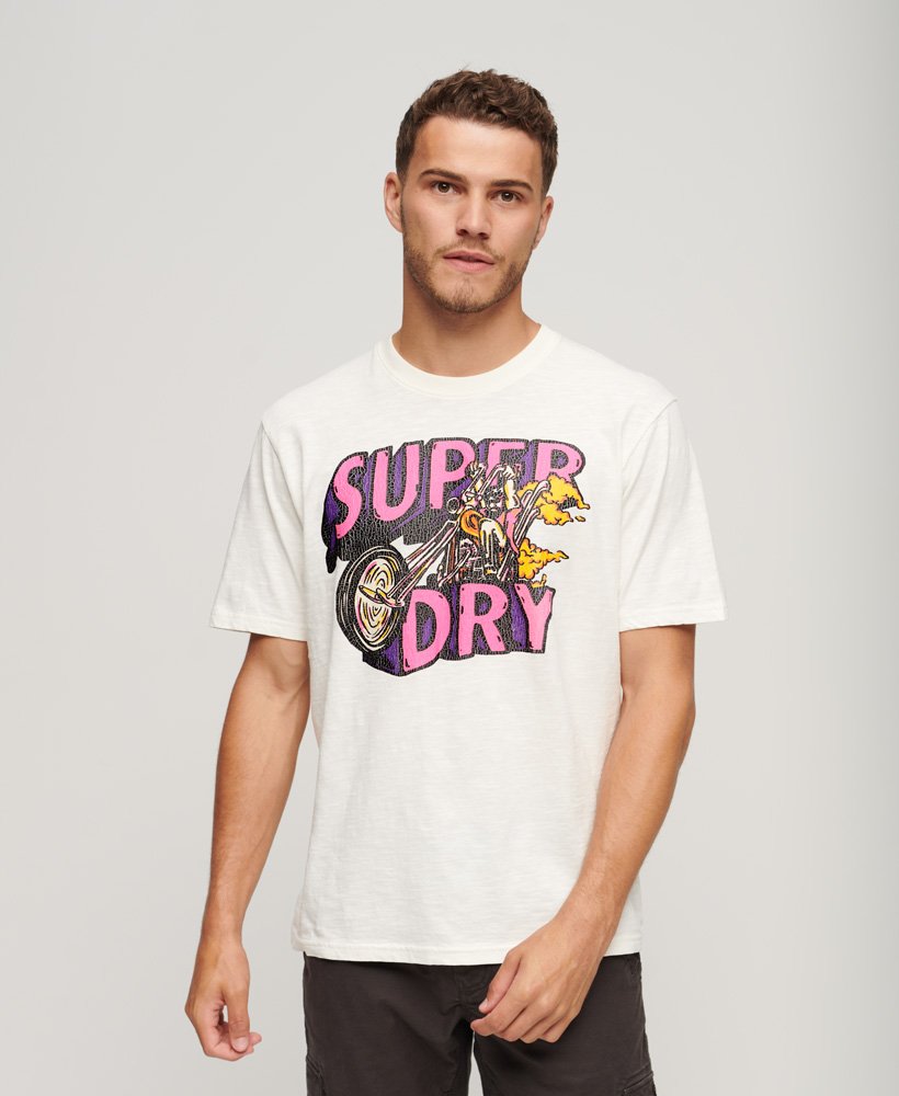 Superdry T-Shirt Vintage Narrative Logo branca - Esdemarca Loja