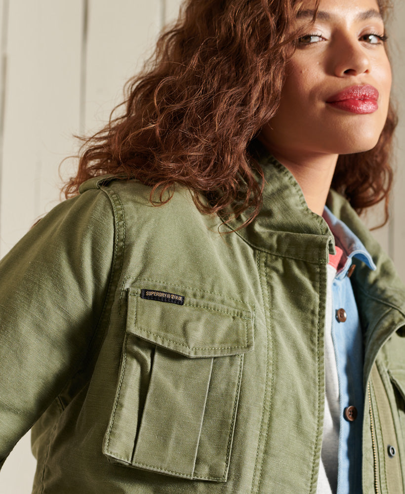 Rookie Borg Lined Military Jacket | Vintage Khaki – Superdry