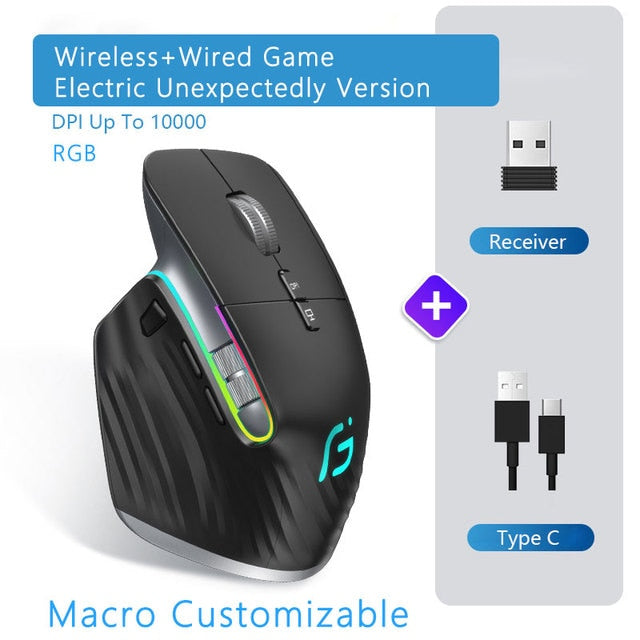 pijn Raap bladeren op Onderscheppen Bluetooth+2.4G oplaadbare draadloze muis – Carembo