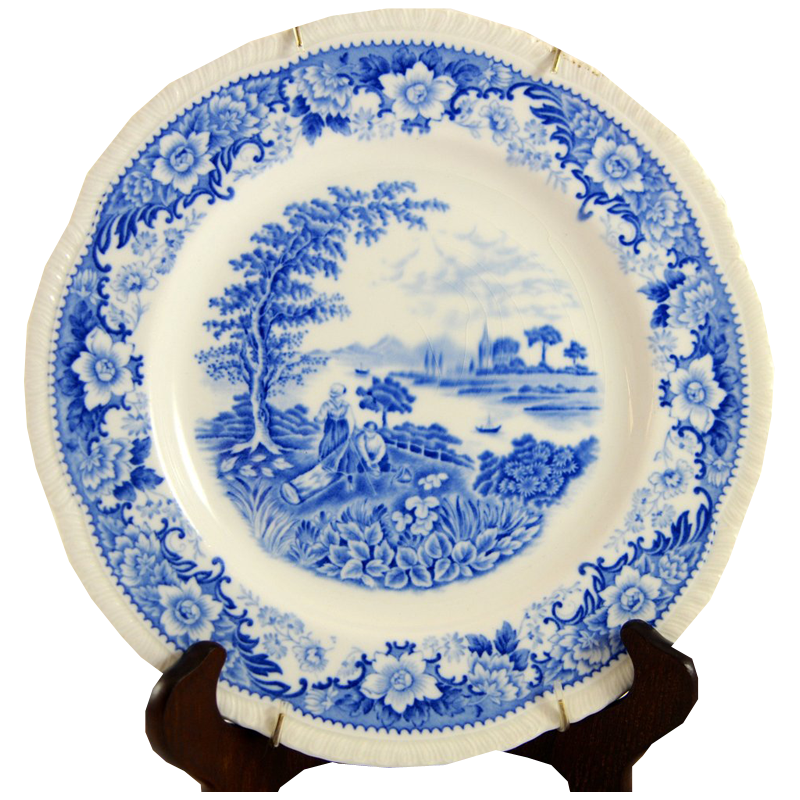 Blue Antique Transferware Plate – Chestnut Lane Antiques & Interiors