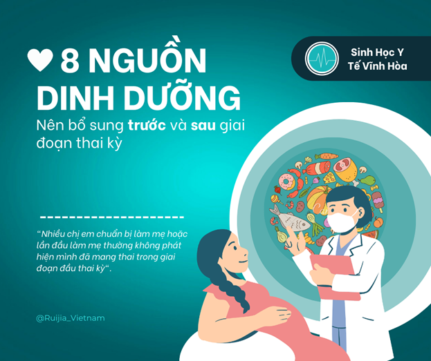 8 NGUỒN DINH DƯỠNG NÊN BỔ SUNG TRƯỚC VÀ TRONG GIAI ĐOẠN THAI KỲ, HỖ TRỢ THAI NHI PHÁT TRIỂN KHỎE MẠNH!