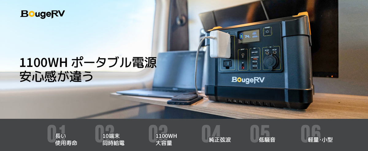 1100Wh ポータブル電源 | JP.BougeRV.com