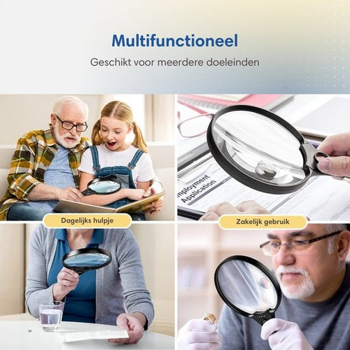 Safe AgeÂ® Lupe mit Beleuchtung - 3 x LED - 2x 4x 25x - Leselupe für ältere Menschen - Lupe mit LED Beleuchtung - Lupe für Erwachsene - 006b2564-1d03-4143-aed2-a957859521d5