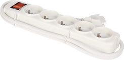 Perel Steckdose mit Schalter, Überlastschutz, 5 Steckdosen mit Stifterdung (Typ E), Kabel 1,5 m, 3G1,5, Innenbereich, weiß - 00fc1bb5cd2677f2b96d0bb2638bf8e51fc7d24e_Enriched_product_image