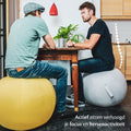 Bckz Sitzball Büro und Zuhause 55 CM - Luxus-Yogaball - Sitzball mit Hülle - Ergonomischer Bürostuhlball - Leinen Anthrazit - 0115f812-a8f6-4264-b6b8-cf7371717a0d